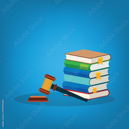 Law concept of legal regulation judicial system business agreement. Vector stock illustration.	