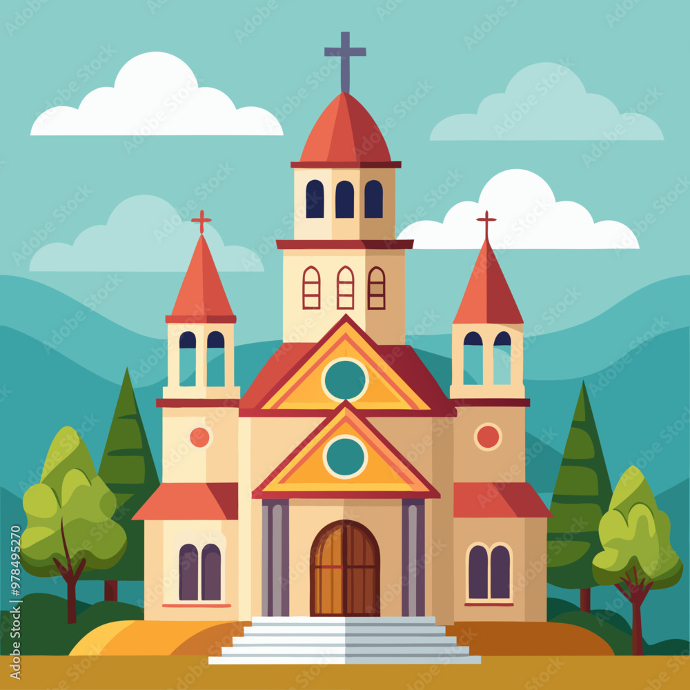 vector illustration of church vector illustration of church