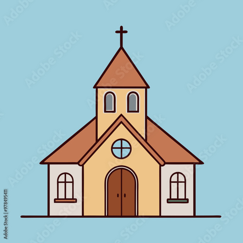 vector illustration of church