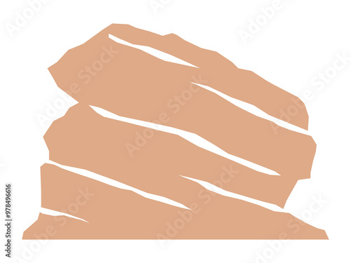 Brown desert rock. Desert sandstone. Sedimentary rock.