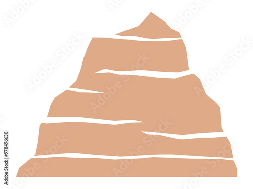 Brown desert rock. Desert sandstone. Sedimentary rock.