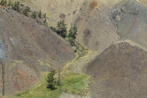 Altai Mars, Red Gorge, Kyzyl-Chin. The landscapes of Kyzyl-Chin are somehow reminds of Martian – a red deserted area with canyons. photo