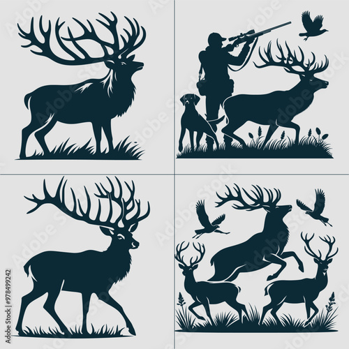 Deer svg, Reindeer svg, Wildlife svg, DeerHunting svg, Buck svg, Deer Shirt, Rein Deer Clipart, Deer Vector File photo