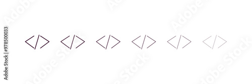 programming  outline icon. Linear vector from cryptocurrency concept. 6 different line style programming  icon included thin, light, regular, medium, bold, black