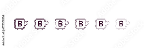 proof of stake  outline icon. Linear vector from cryptocurrency concept. 6 different line style proof of stake  icon included thin, light, regular, medium, bold, black