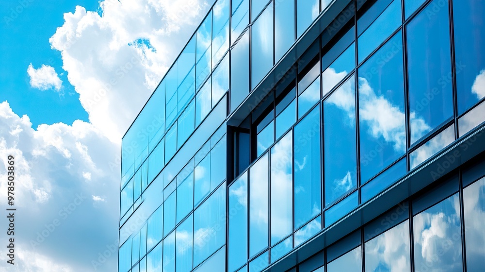 Economics, banking, business and finance concept.A fragment of a modern office building in the capital .glass buildings with cloudy blue sky background .generative ai Economics, banking, business and finance concept.A fragment of a modern office building in the capital .glass buildings with cloudy blue sky background .generative ai