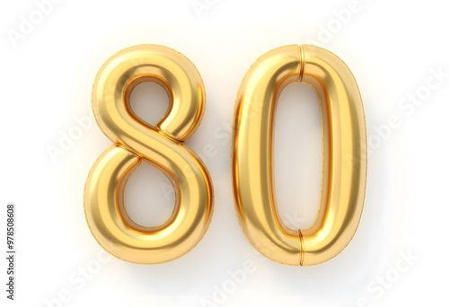Fototapeta Golden Number 80