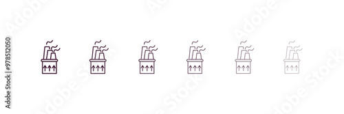 geothermal energy outline icon. Linear vector from ecology concept. 6 different line style geothermal energy icon included thin, light, regular, medium, bold, black