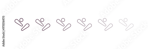 pinball outline icon. Linear vector from entertainment concept. 6 different line style pinball icon included thin, light, regular, medium, bold, black