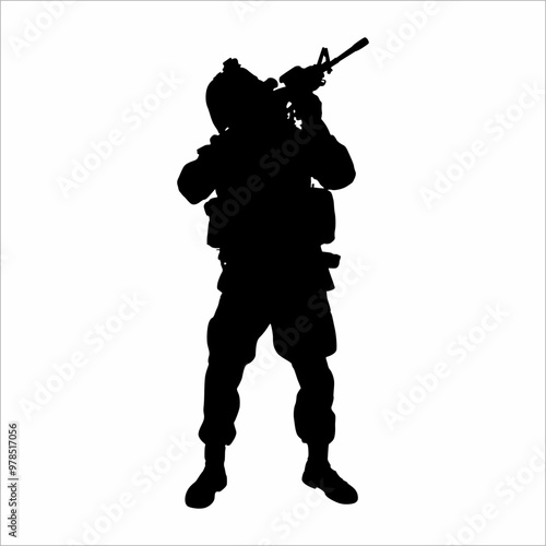 Silhouette of a soldier