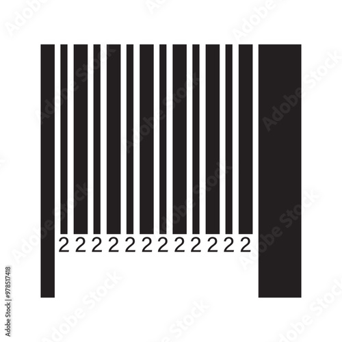 Barcode vector icon. Bar code for web design. Isolated illustration