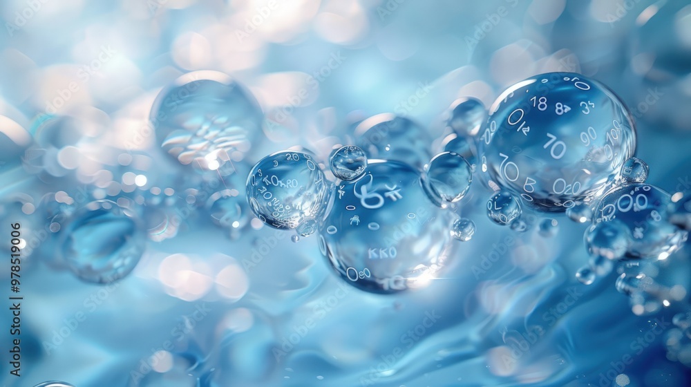 Abstract background with water droplets, symbolizing purity and freshness. Abstract background with water droplets, symbolizing purity and freshness.