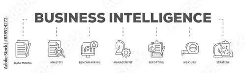 Business failure infographic icon flow process which consists of poor management, crisis, warning, revaluation and liquidation icon live stroke and easy to edit 