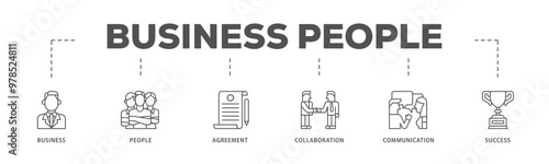 Business model infographic icon flow process which consists of vision, competence, partner, management, marketing, strategy, growth and revenue icon live stroke and easy to edit 