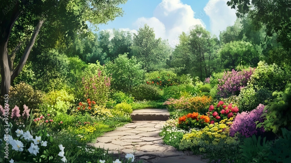 Lemo n garden, summer background.generative ai Lemo n garden, summer background.generative ai