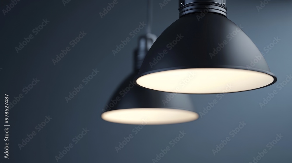 Stylish black pendant lights illuminating a modern space, creating a cozy and sophisticated ambiance. Stylish black pendant lights illuminating a modern space, creating a cozy and sophisticated ambiance.