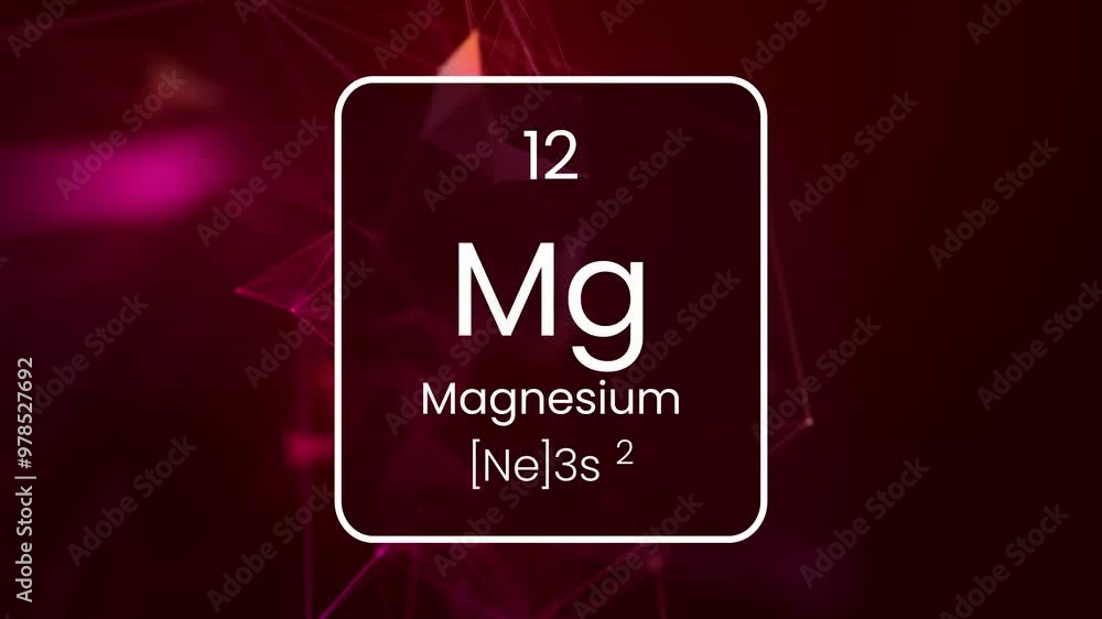 (Mg) Magnesium Number 12, Animated Periodic Table with scientific background Animation (Mg) Magnesium Number 12, Animated Periodic Table with scientific background Animation