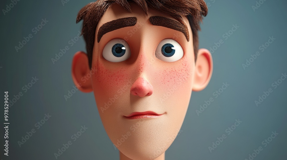 A charming animated character with big eyes and a warm expression, showcasing creativity and imagination in digital art. A charming animated character with big eyes and a warm expression, showcasing creativity and imagination in digital art.