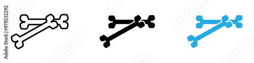 Bones icon thin line illustration