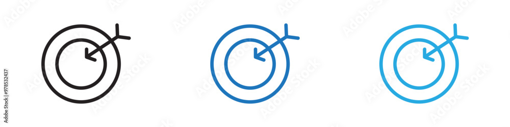 Bulls eye pointer icon thin line illustration Bulls eye pointer icon thin line illustration