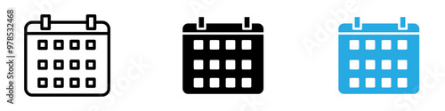 Fotografie Calendar icon thin line illustration