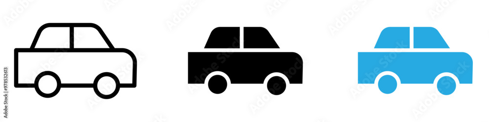 Car Icon thin line illustration Car Icon thin line illustration