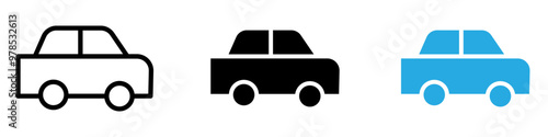 Car Icon thin line illustration