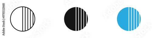Contrast icon thin line illustration