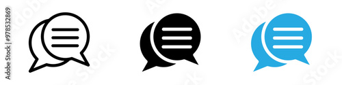 Conversation icon thin line illustration