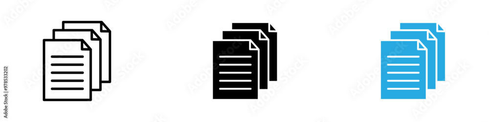Document icon thin line illustration Document icon thin line illustration
