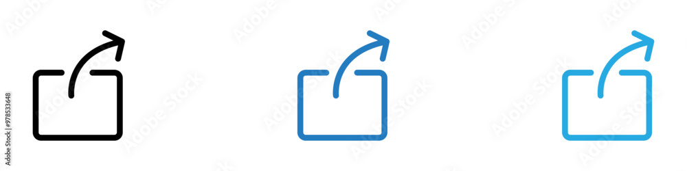 Export icon thin line illustration Export icon thin line illustration