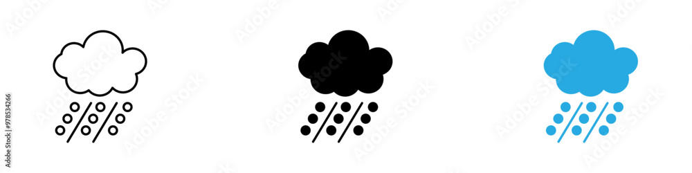 Hail icon thin line illustration Hail icon thin line illustration
