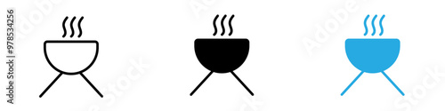 Grill icon thin line illustration