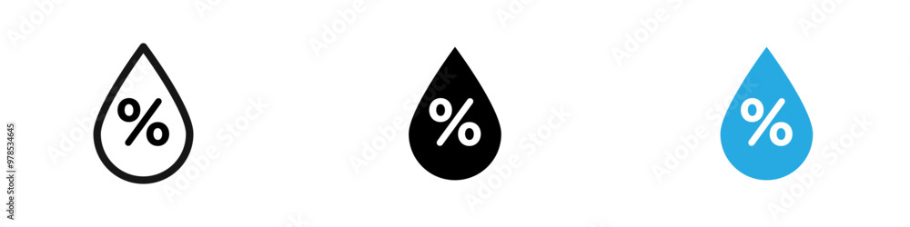 Humidity icon thin line illustration Humidity icon thin line illustration