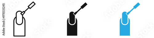 Manicure icon thin line illustration
