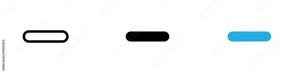 Minus icon thin line illustration Minus icon thin line illustration