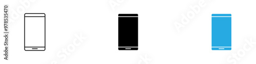 Mobile icon thin line illustration
