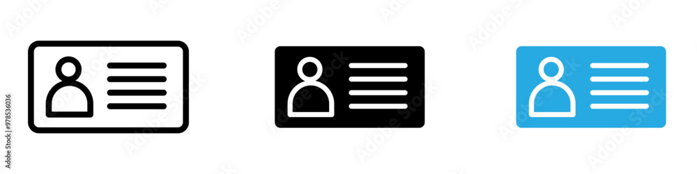 Personal documents icon thin line illustration Personal documents icon thin line illustration