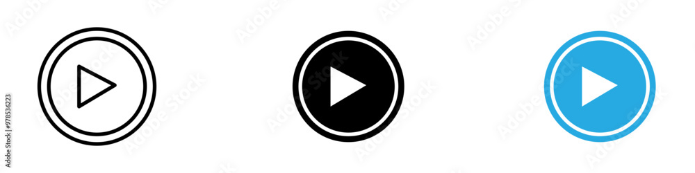 Play Button icon thin line illustration Play Button icon thin line illustration
