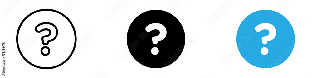 Question icon thin line illustration Question icon thin line illustration