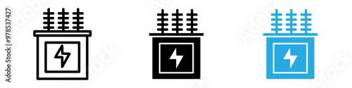 Transformer icon thin line illustration