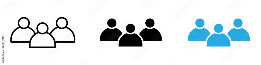 Users icon thin line illustration Users icon thin line illustration