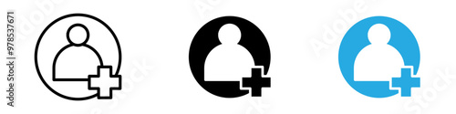 User add icon thin line illustration