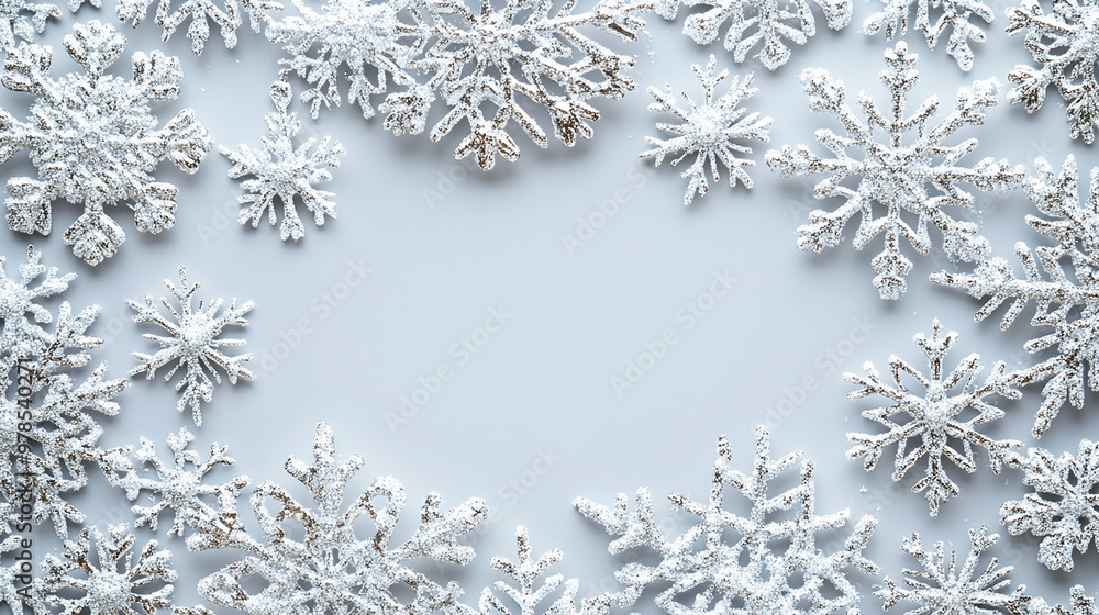 christmas winter composition frame christmas winter composition frame