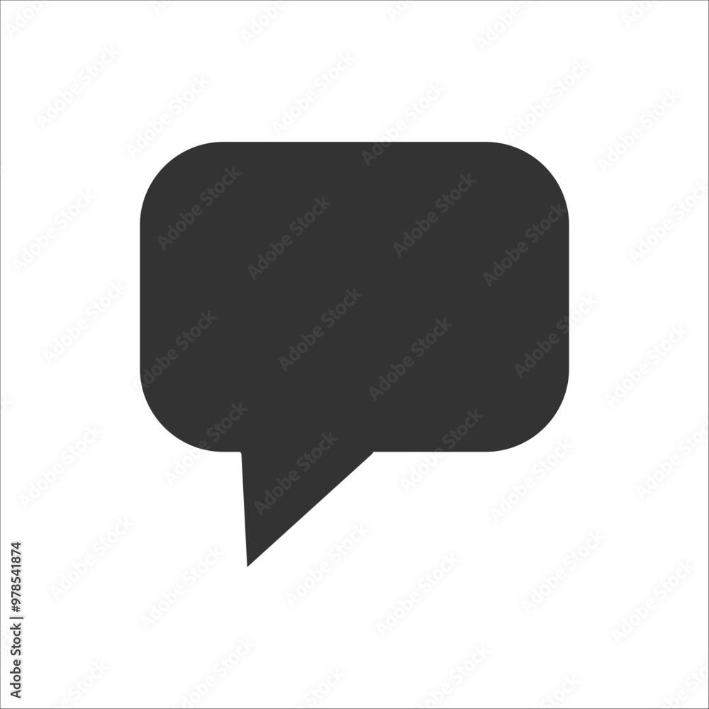 Minimalistic black speech bubble icon perfect for communication, dialogue, and messaging designs. Ideal for web interfaces, chat applications, or social media elements Minimalistic black speech bubble icon perfect for communication, dialogue, and messaging designs. Ideal for web interfaces, chat applications, or social media elements