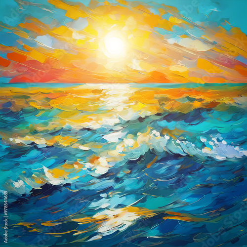 Solar aqua. Cover with an illustration on the theme of the sea.