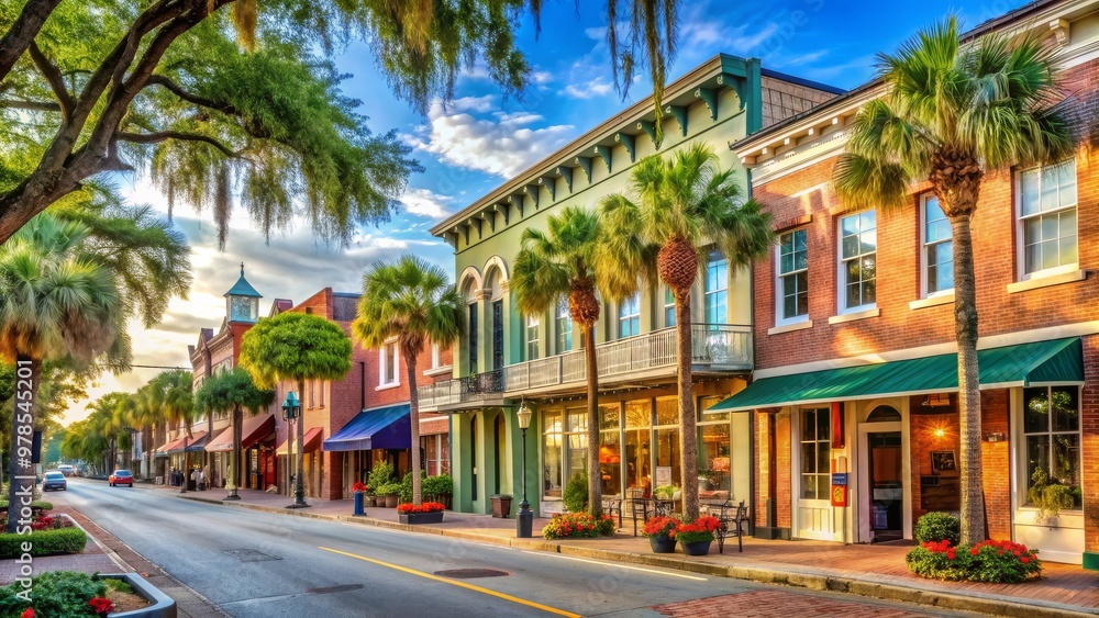 Captivating view of the charming downtown Fernandina Beach, Florida. Captivating view of the charming downtown Fernandina Beach, Florida.