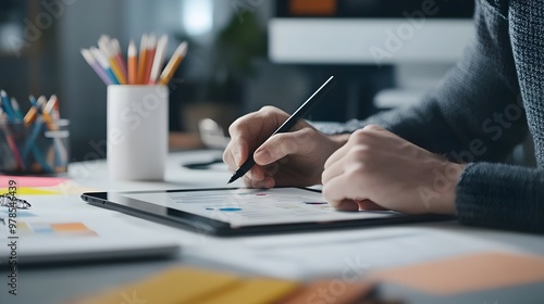 Graphic Designer Sketching ...