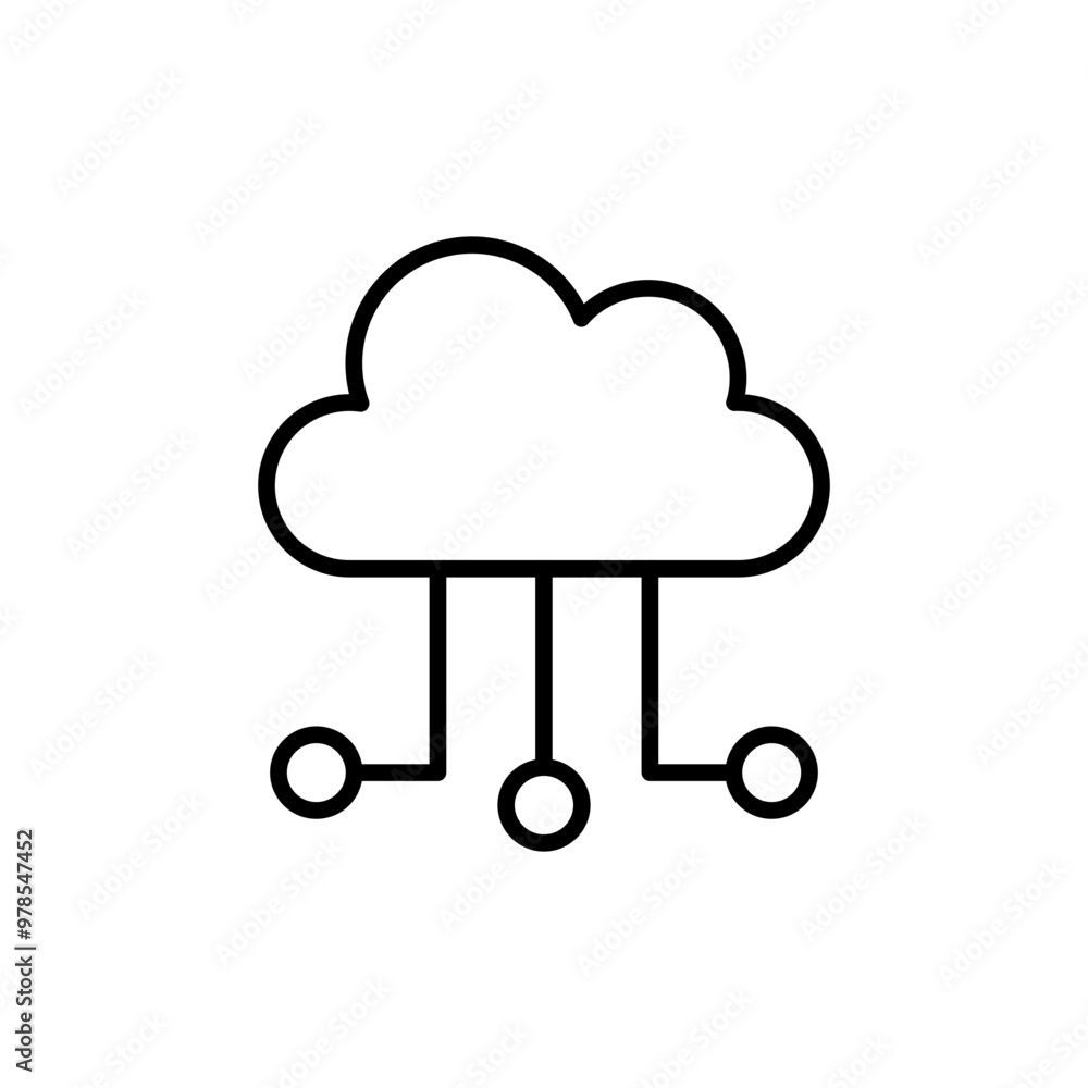 cloud server line icon cloud server line icon