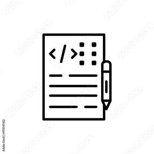 writing line icon